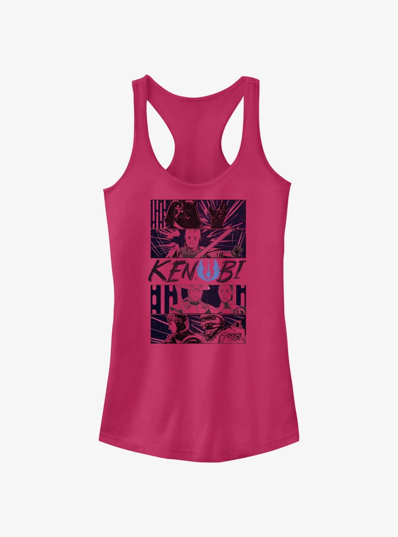 Star Wars Obi-Wan Kenobi Battle Sequence Girls Tank, RASPBERRY, hi-res