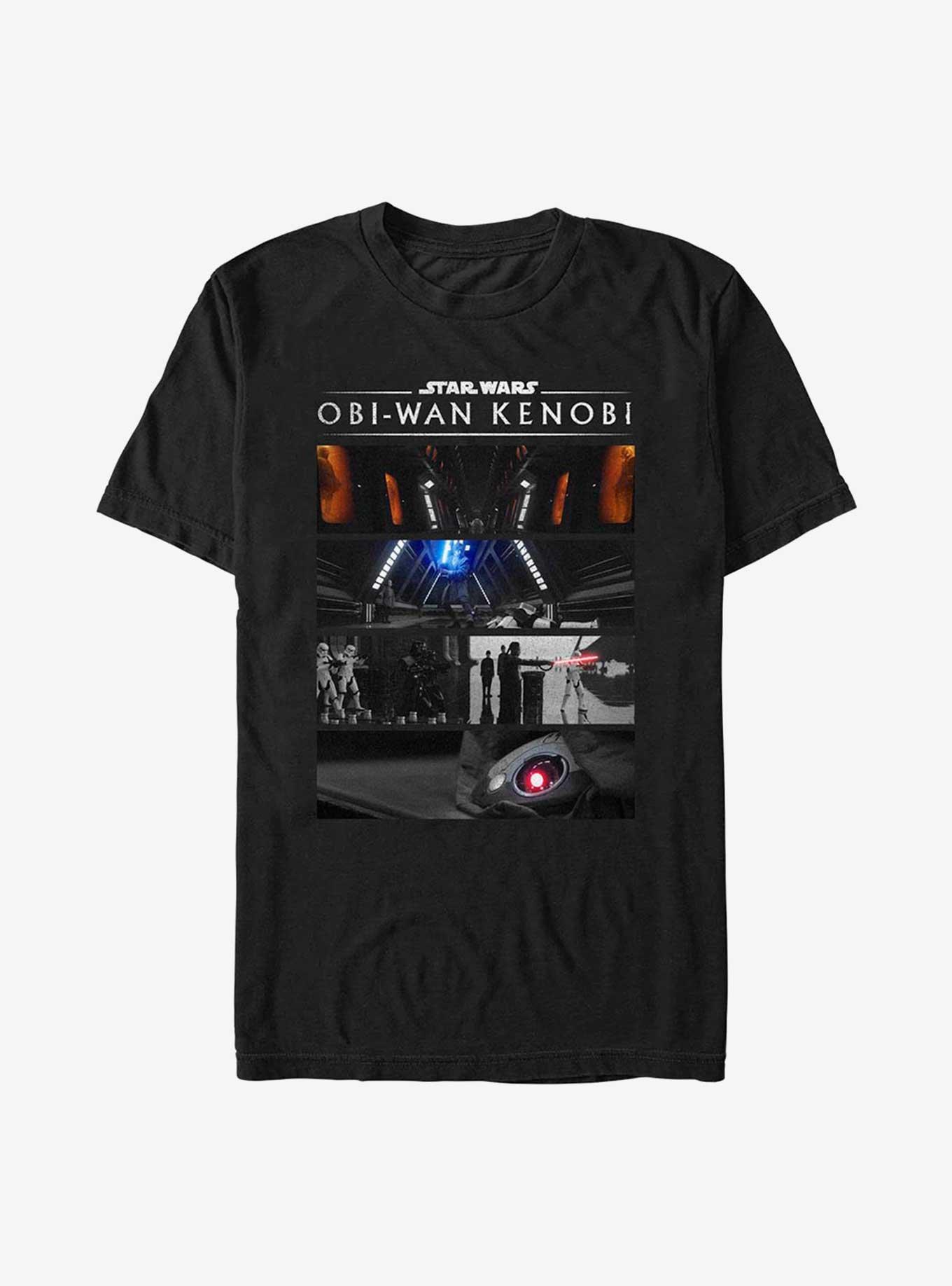 Star Wars Obi-Wan Kenobi Traitor Battle Panels T-Shirt, BLACK, hi-res