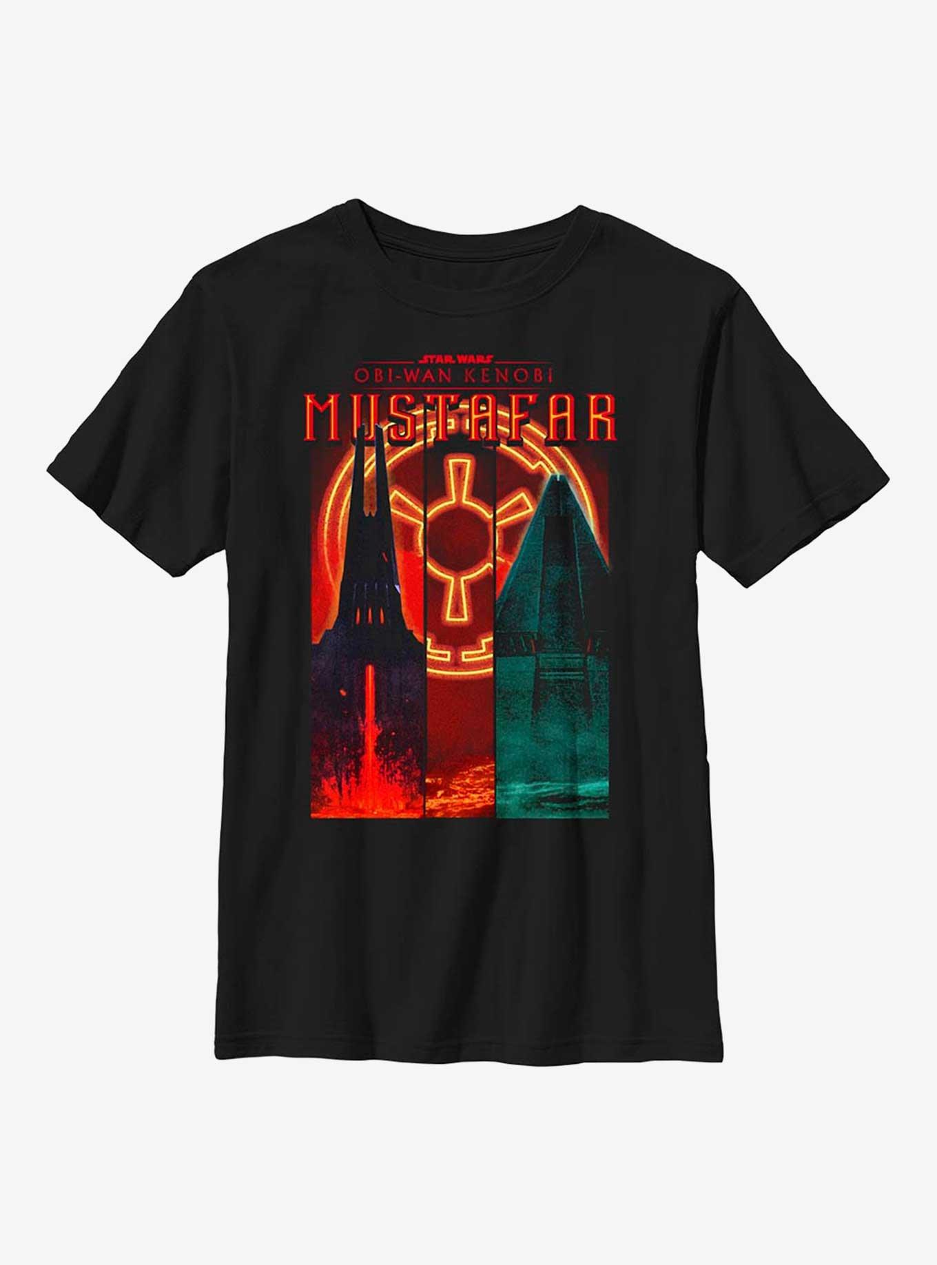 Star Wars Obi-Wan Kenobi Mustafar Empire Youth T-Shirt, BLACK, hi-res