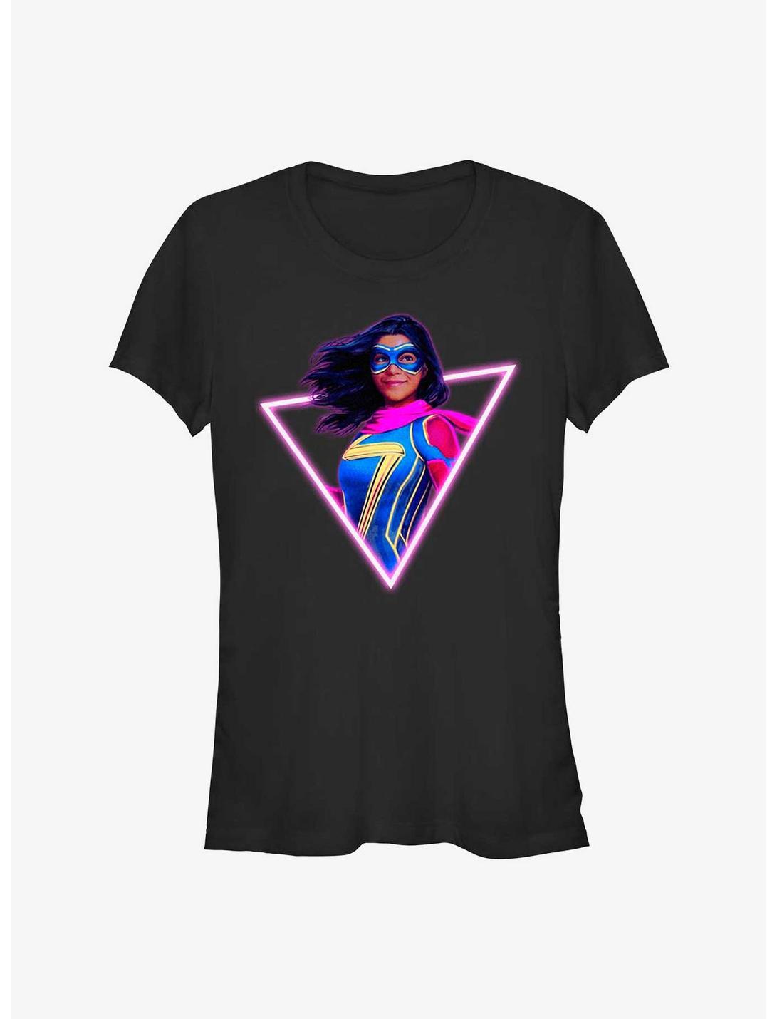 Marvel Ms. Marvel Neon Hero Girls T-Shirt, BLACK, hi-res