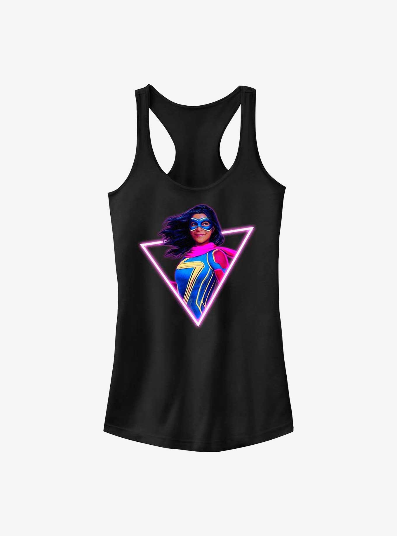 Marvel Ms. Marvel Neon Hero Girls Tank, BLACK, hi-res