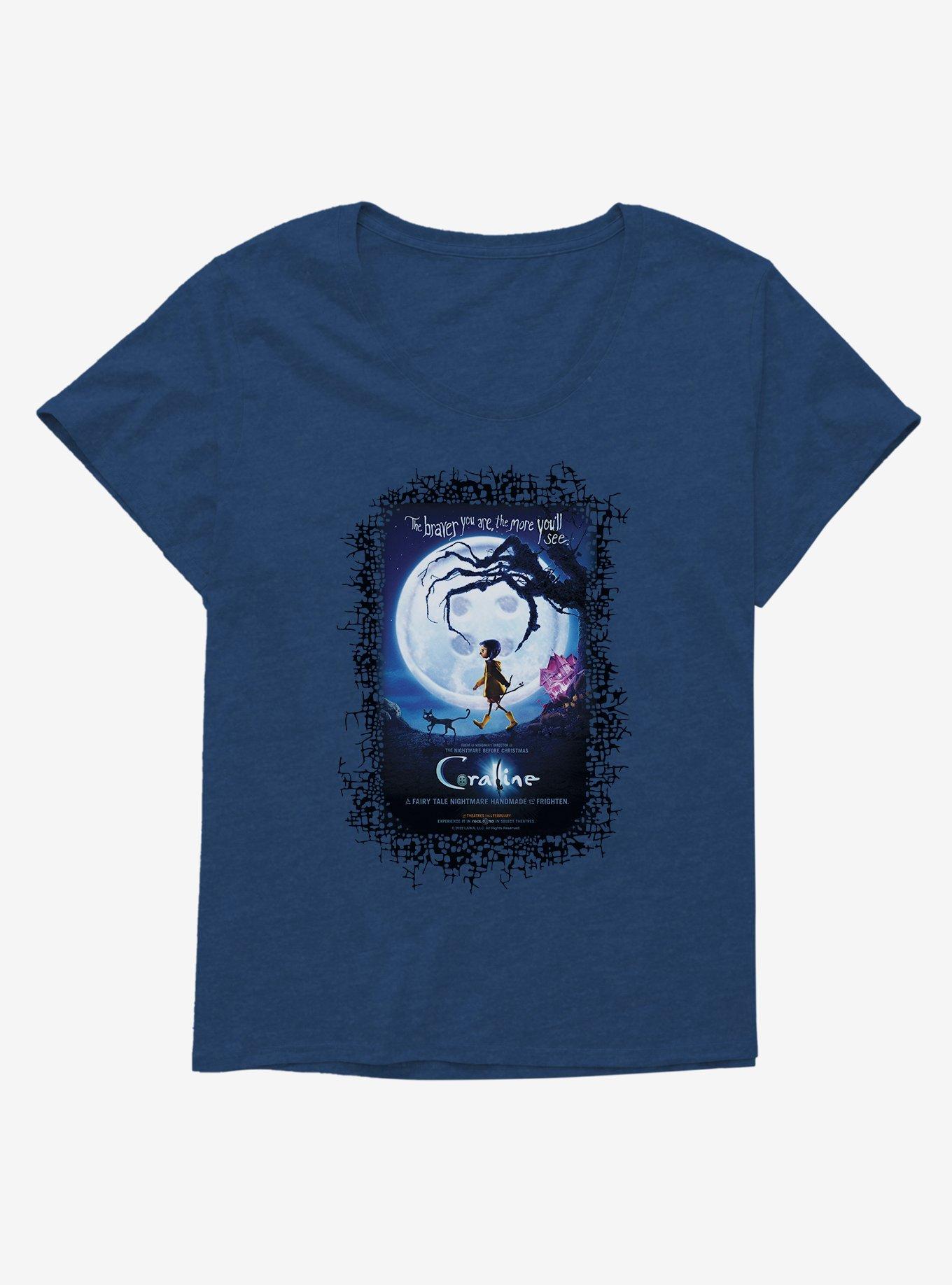Coraline Moon Silhouette Poster Girls T-Shirt Plus