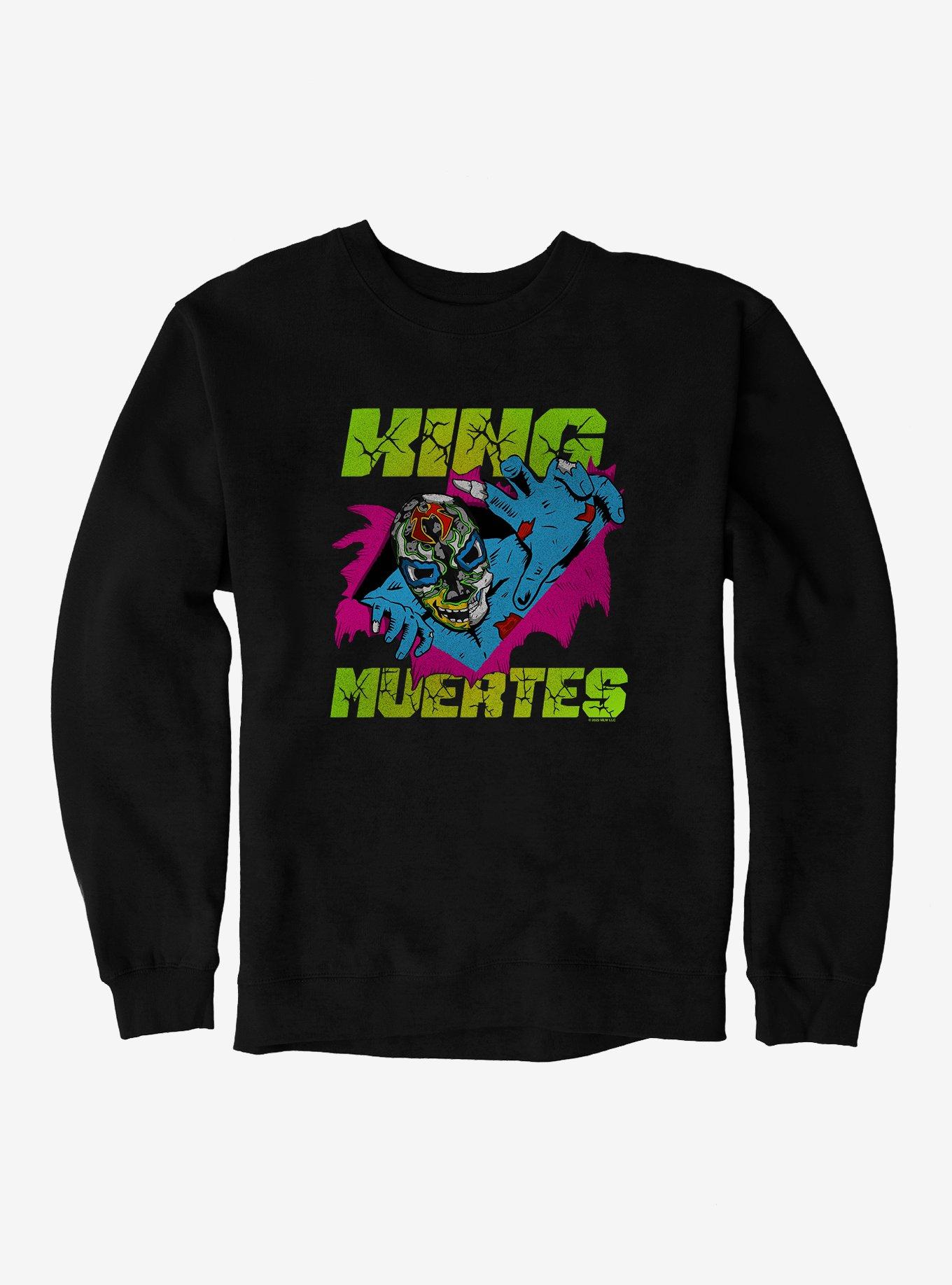 Major League Wrestling King Muertes Zombie Sweatshirt, BLACK, hi-res