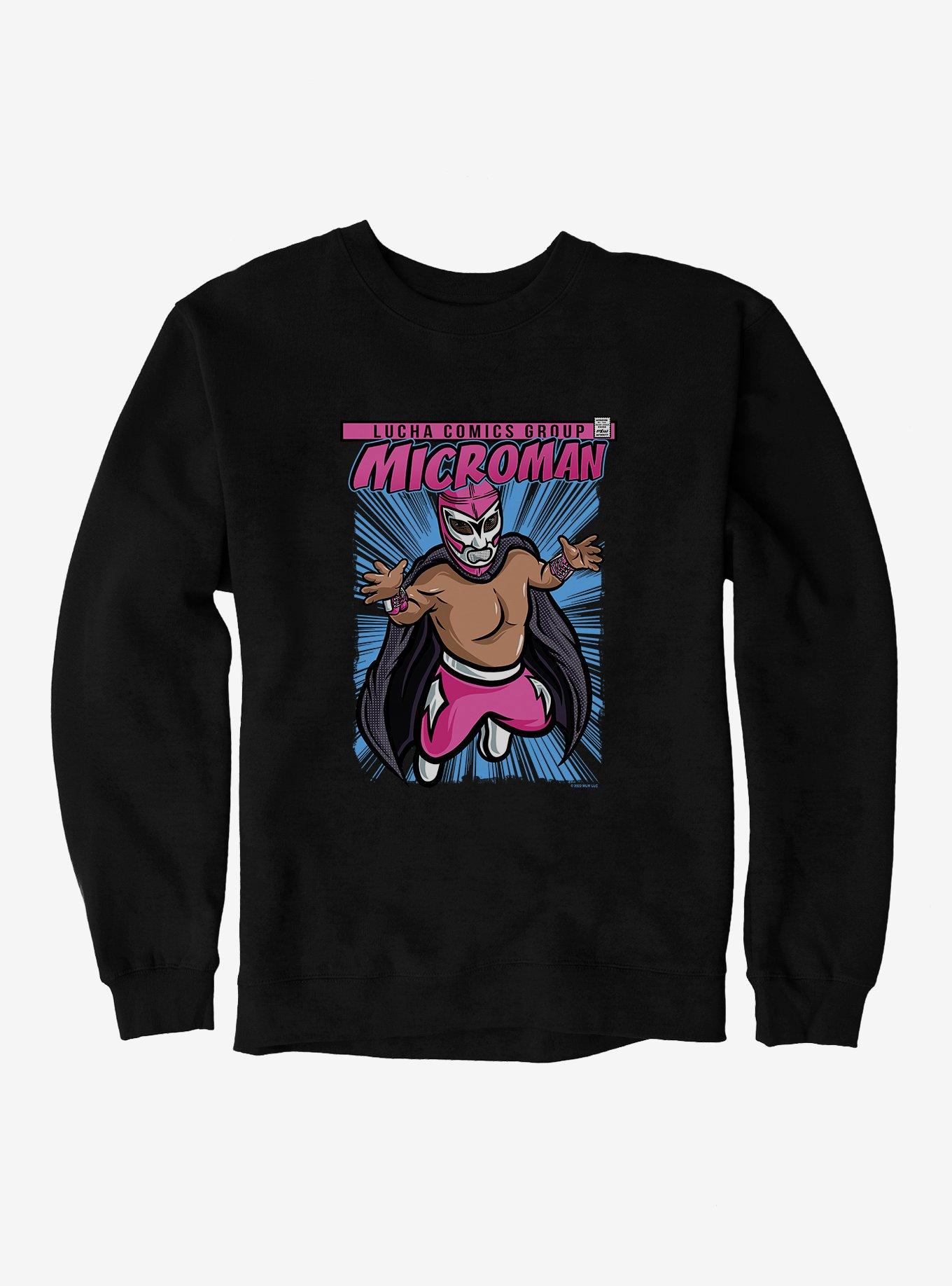 Major League Wrestling Lucha Microman Sweatshirt, BLACK, hi-res