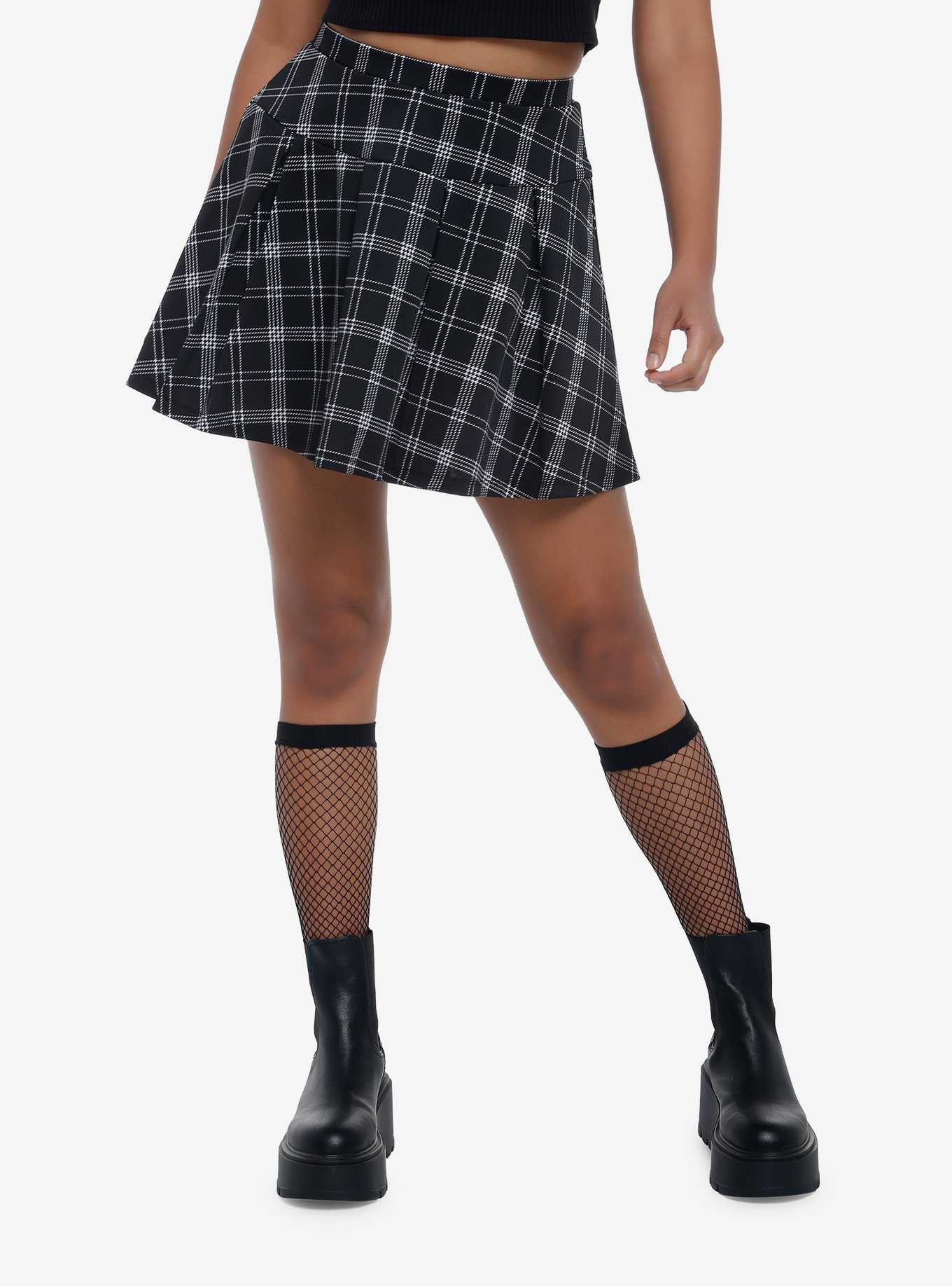 Black Plaid Skirt