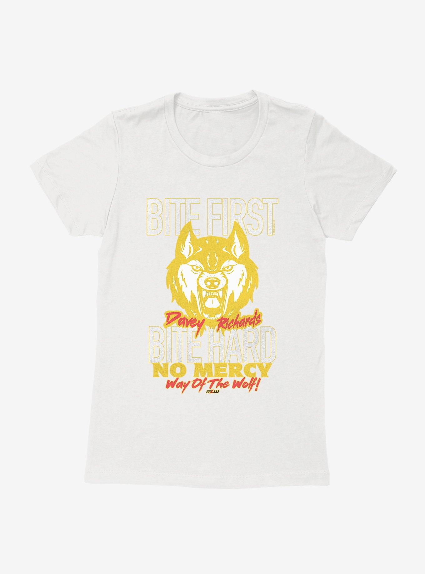Major League Wrestling Davey Richards Way Of The Wolf Womens T-Shirt, WHITE, hi-res