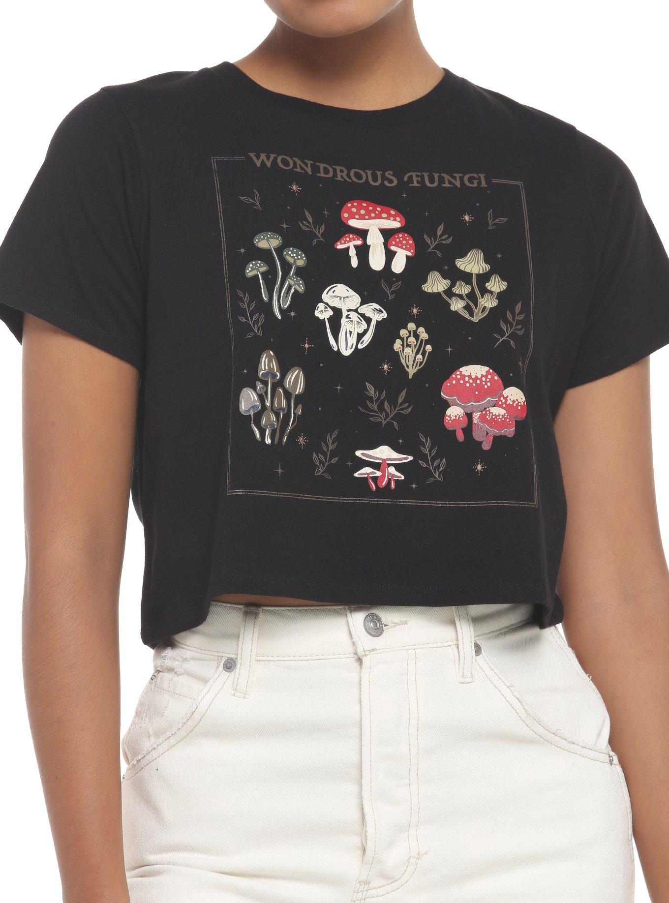 Dark Fungi Cottagecore Crop T-Shirt, MULTI, hi-res
