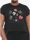 Dark Fungi Cottagecore Crop Girls T-Shirt Plus Size, MULTI, hi-res