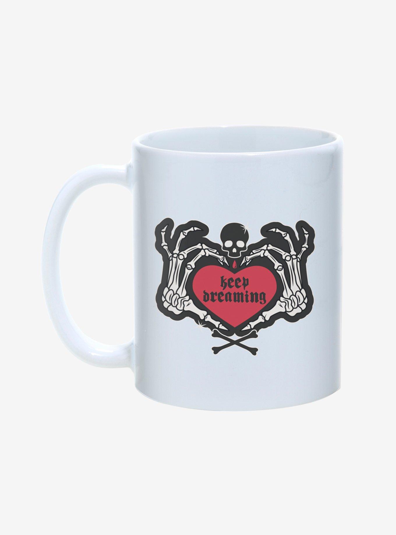 Keep Dreaming Skeleton Heart Mug 11oz, , hi-res