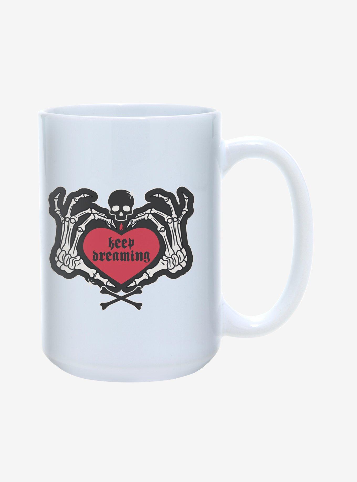 Keep Dreaming Skeleton Heart Mug 15oz, , hi-res