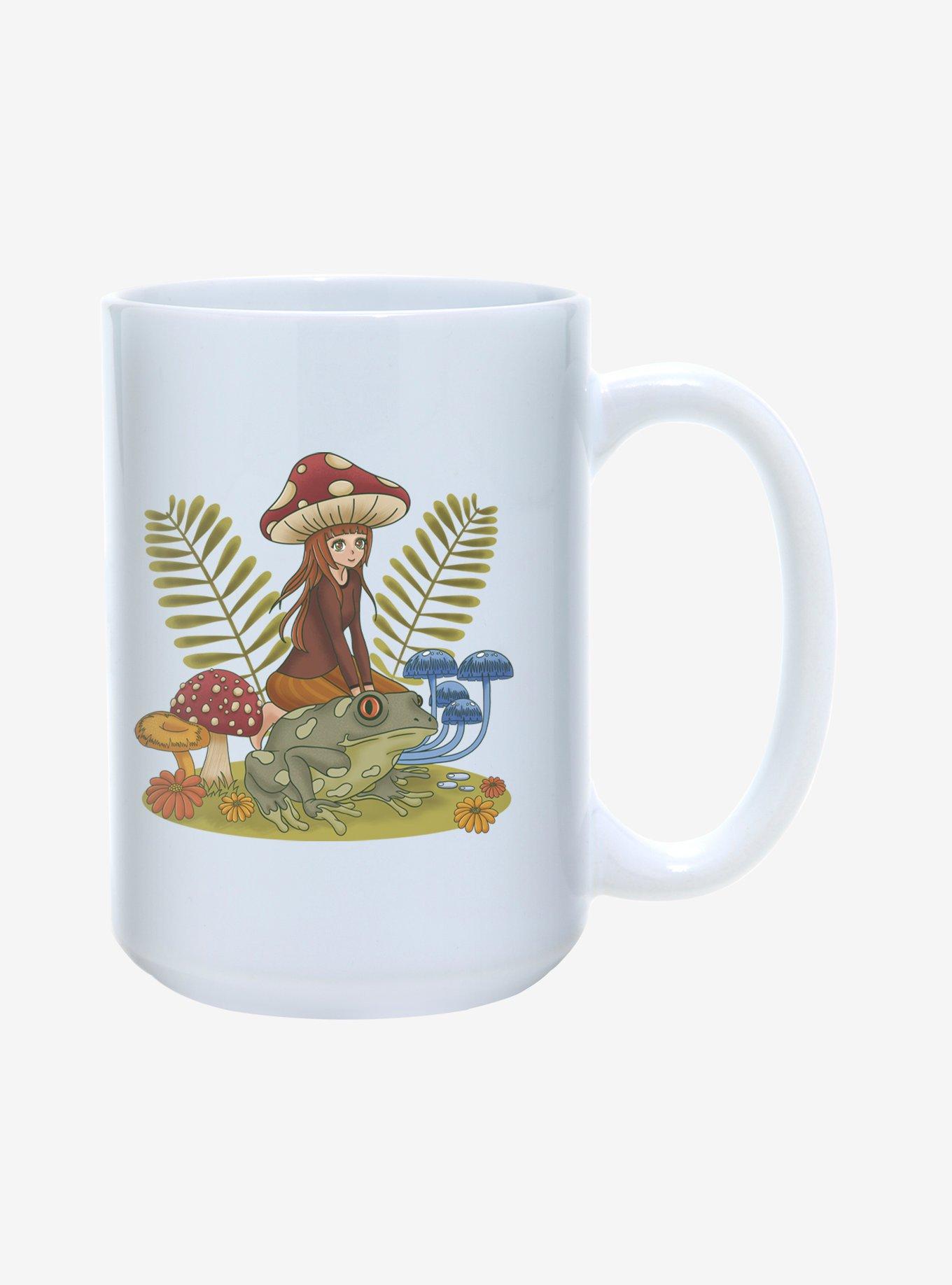 Mushroom Frog Girl Mug 15oz