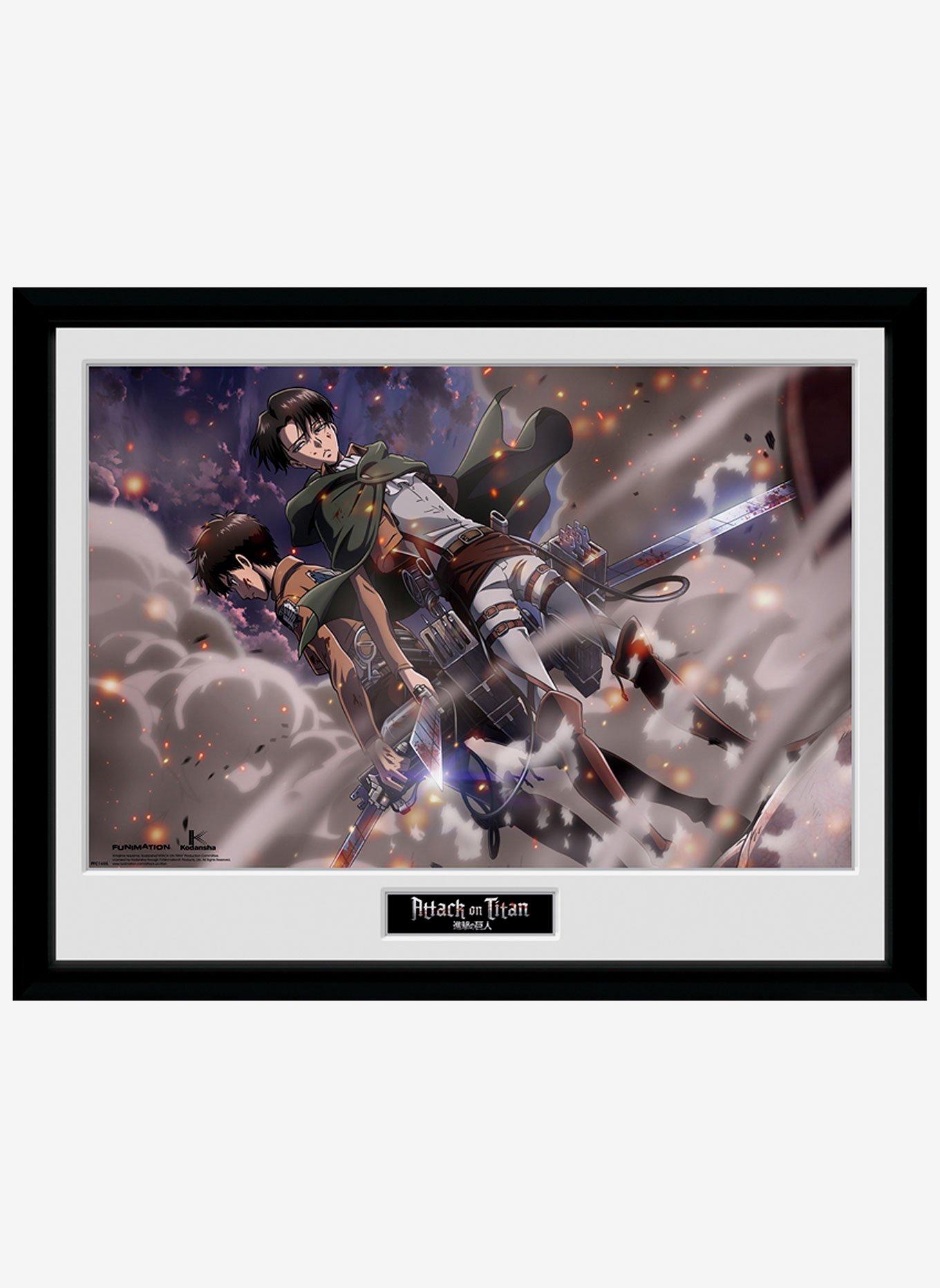 Attack On Titan Smoke Blast Framed Poster, , hi-res