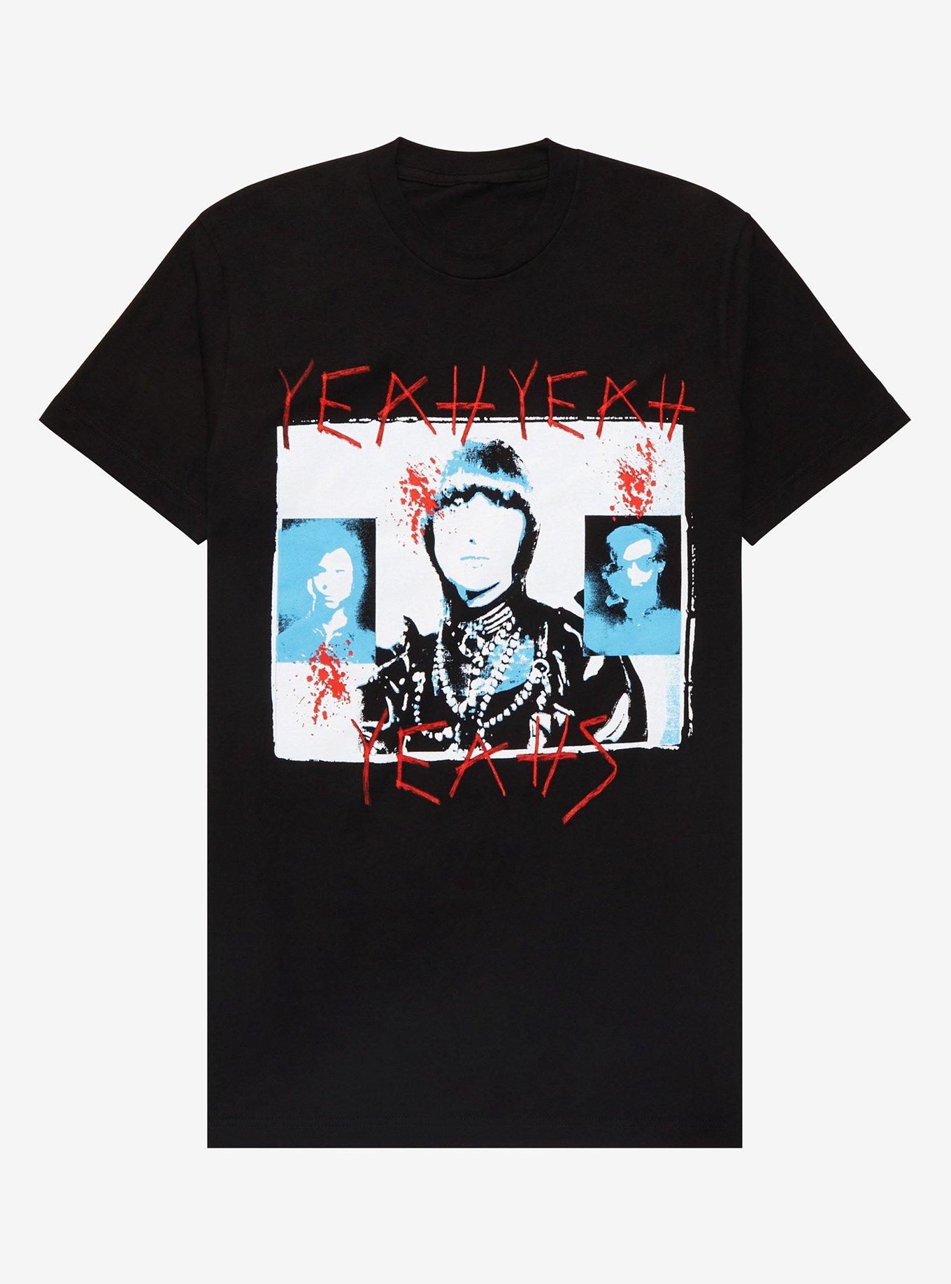 Yeah Yeah Yeahs Photo Trio Boyfriend Fit Girls T-Shirt, BLACK, hi-res