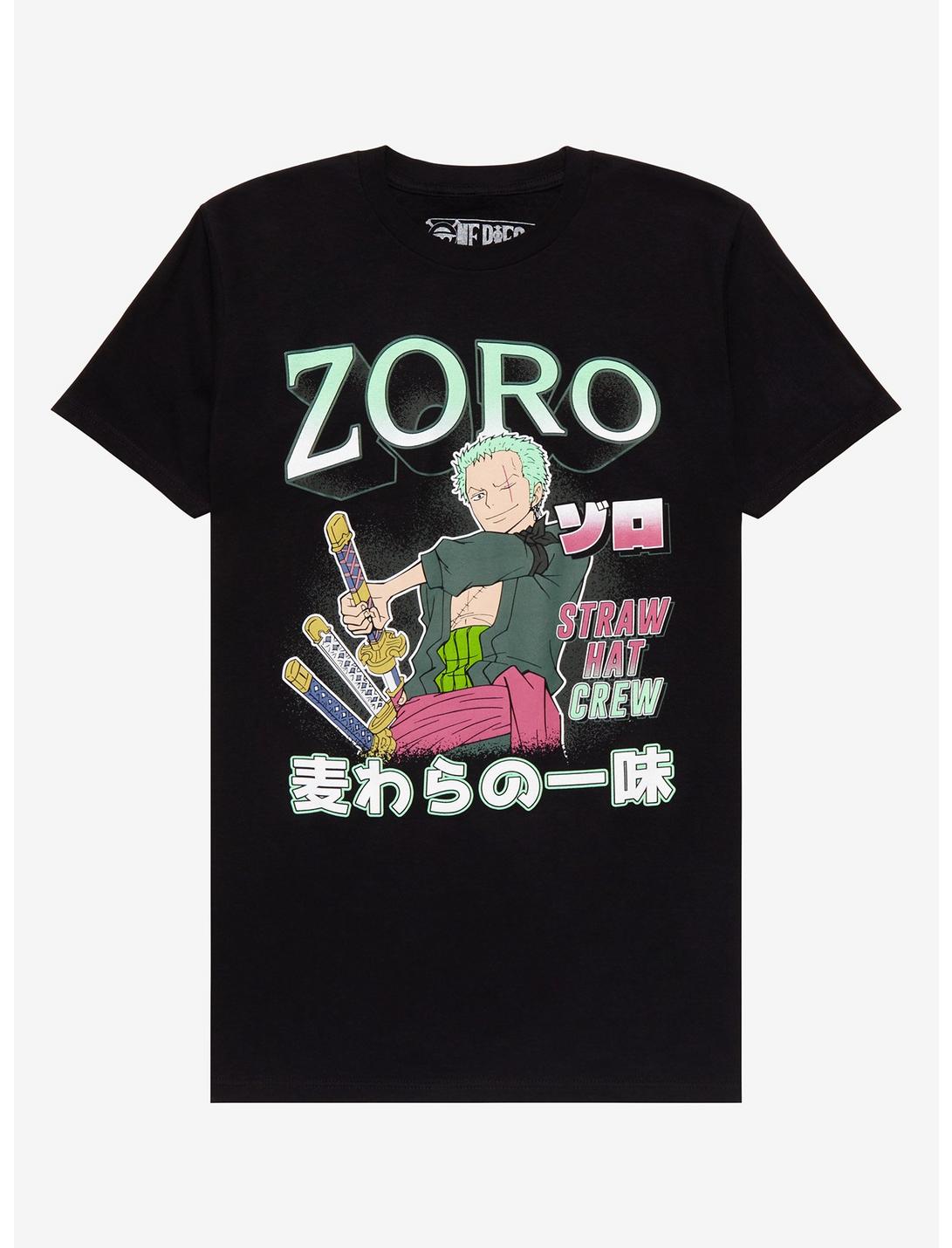 One Piece Roronoa Zoro T-Shirt, BLACK, hi-res