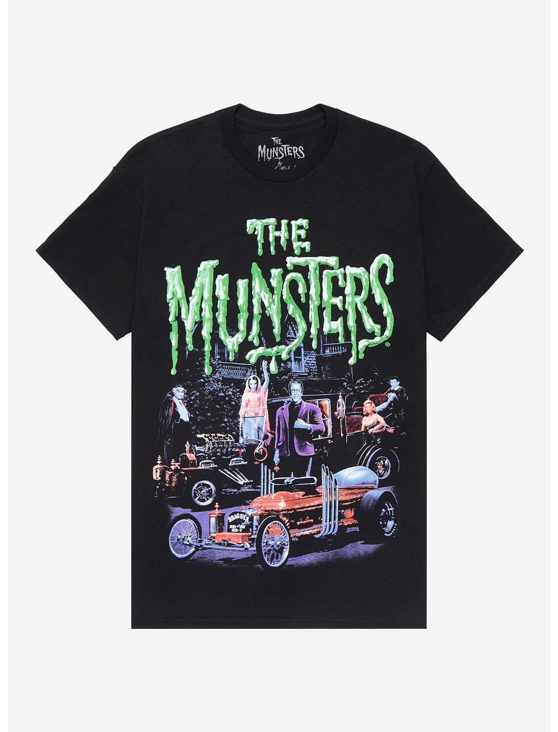 The Munsters Group Car T-Shirt, BLACK, hi-res