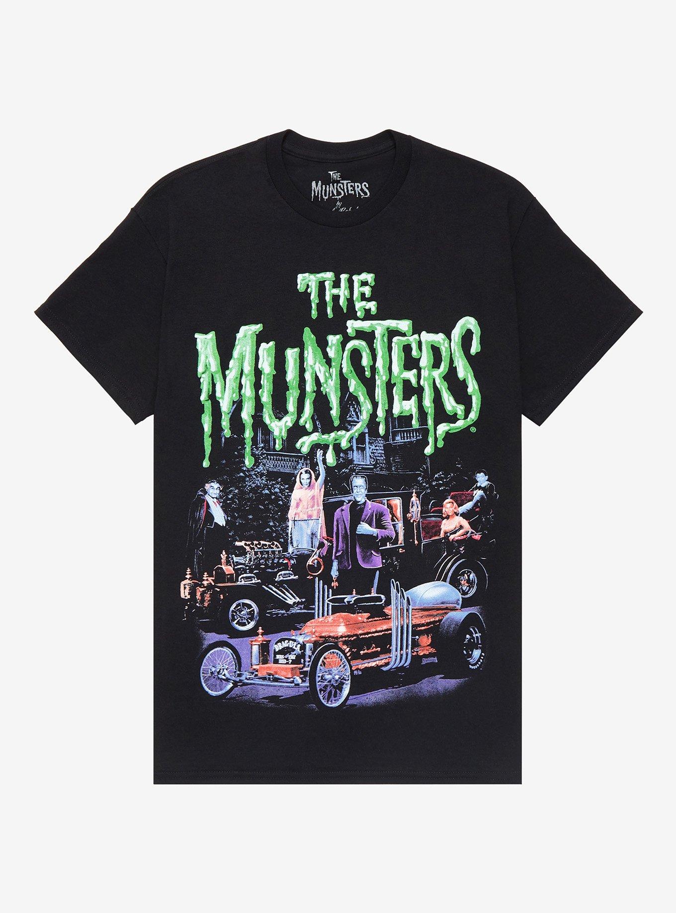 The Munsters Group Car T-Shirt, BLACK, hi-res