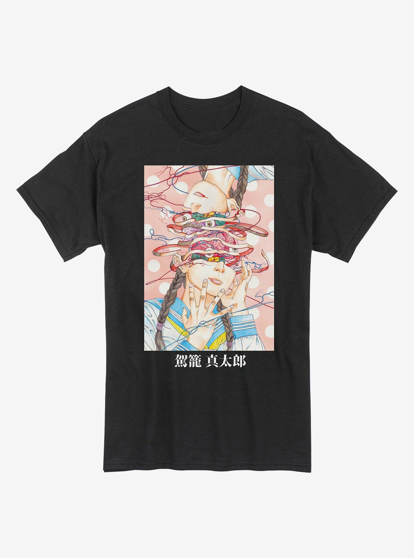 Shintaro Kago Open Heads T-Shirt, BLACK, hi-res