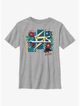 Marvel Ms. Marvel Flowers and Bolt Youth T-Shirt, ATH HTR, hi-res