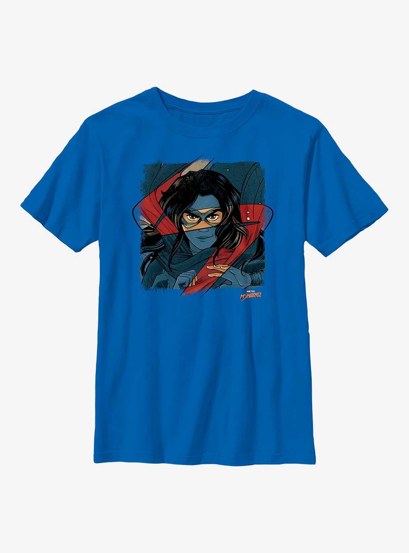 Marvel Ms. Marvel Portrait Youth T-Shirt, ROYAL, hi-res