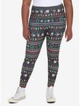 Her Universe Disney Holiday Mickey Mouse & Friends Fair Isle Leggings Plus Size, MULTI, hi-res