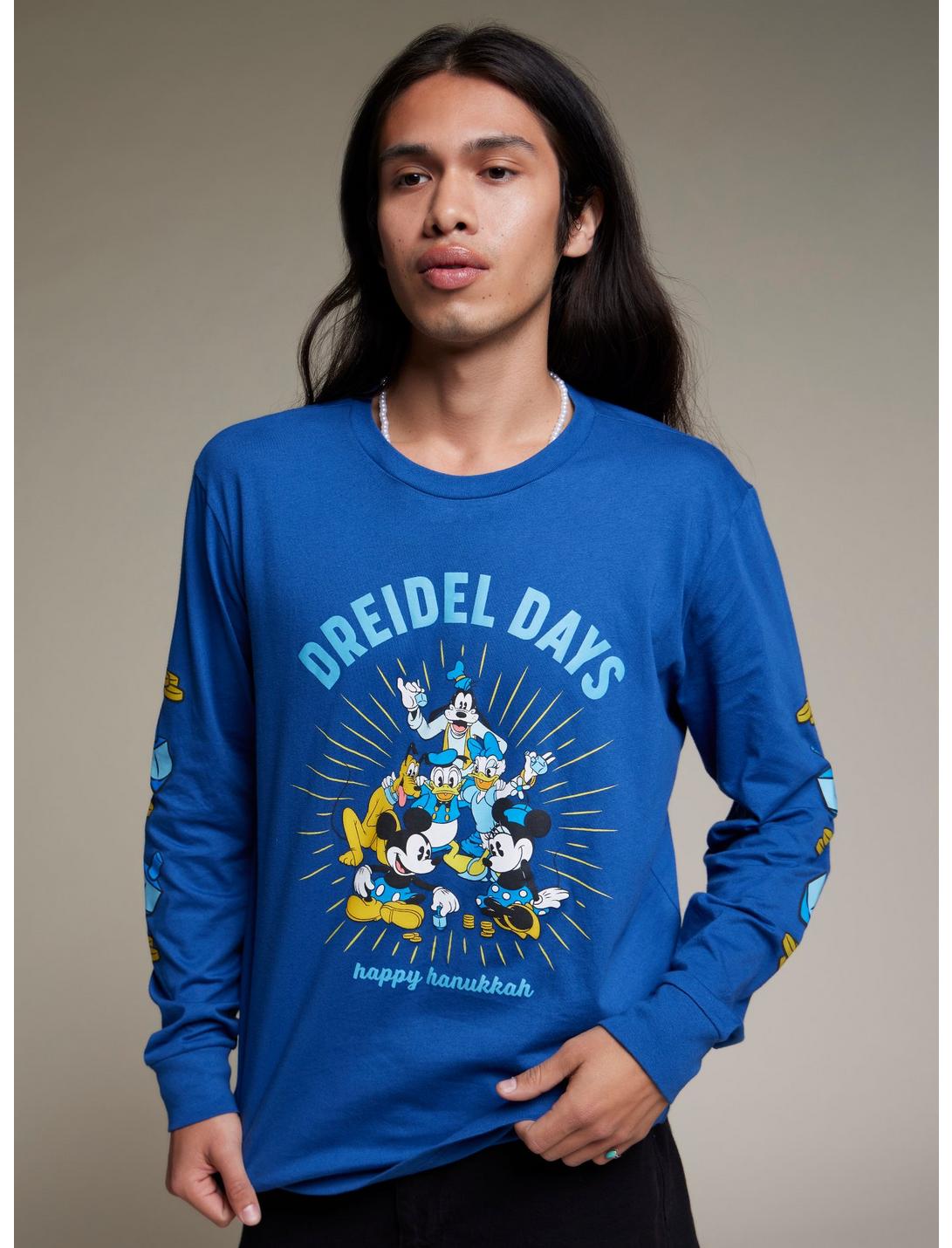 Our Universe Disney Holiday Hanukkah Long-Sleeve T-Shirt, DARK BLUE, hi-res