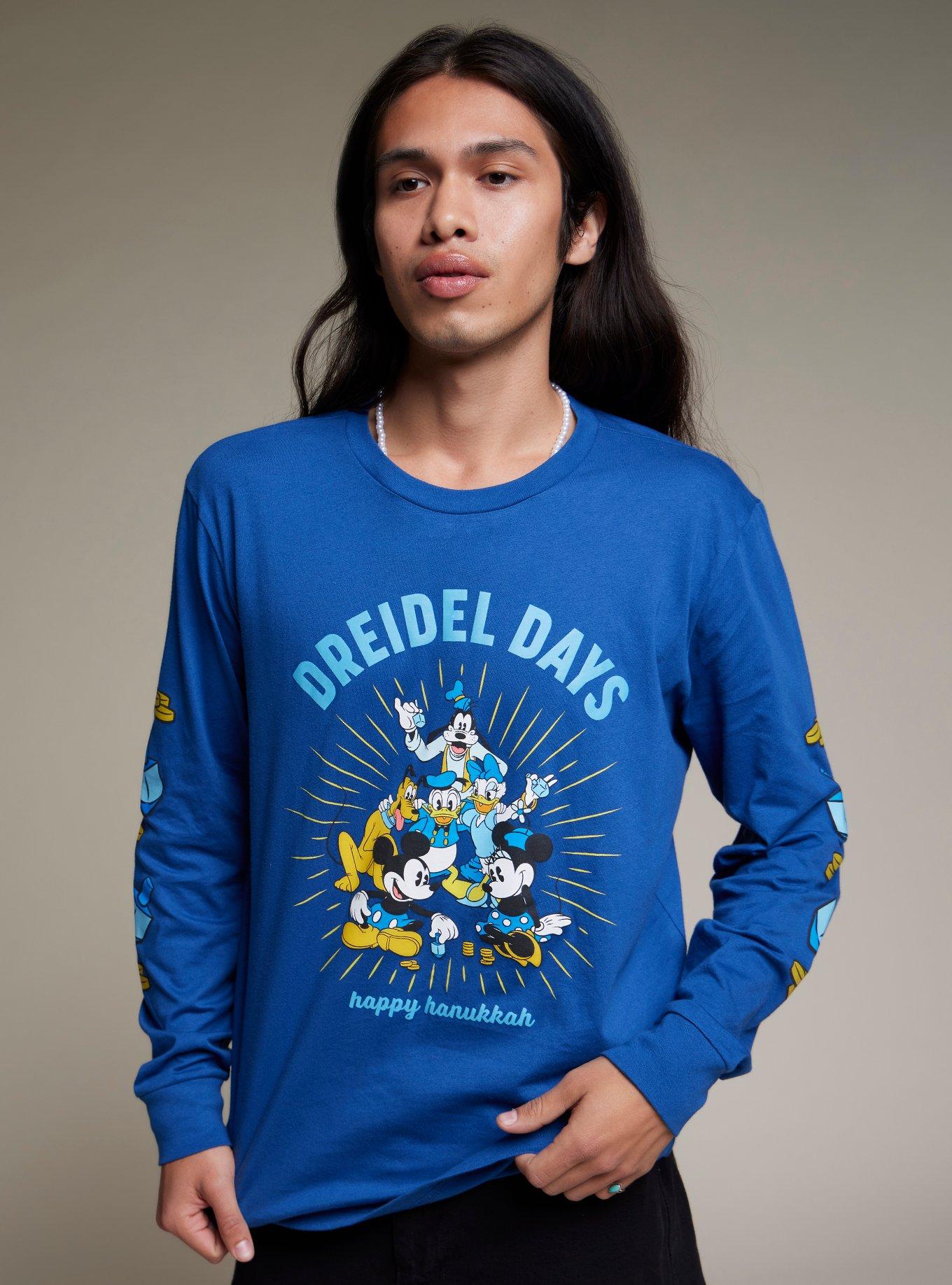 Our Universe Disney Holiday Hanukkah Long-Sleeve T-Shirt, DARK BLUE, hi-res