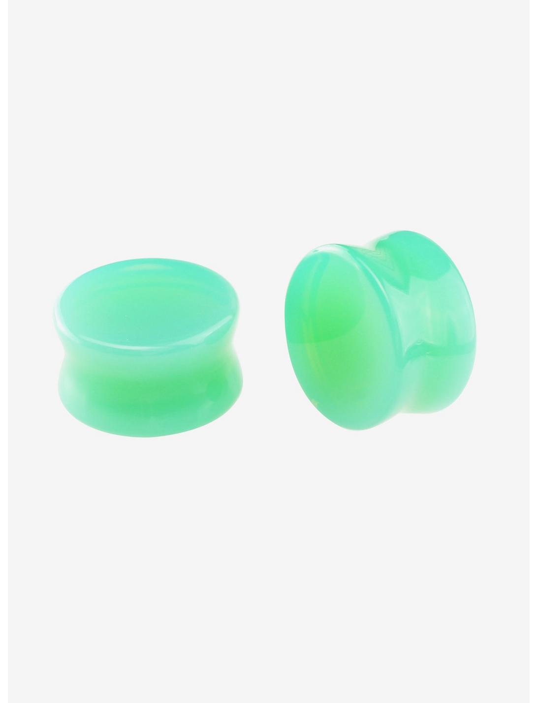 Glass Mint Green Opalite Plug 2 Pack, MINT, hi-res