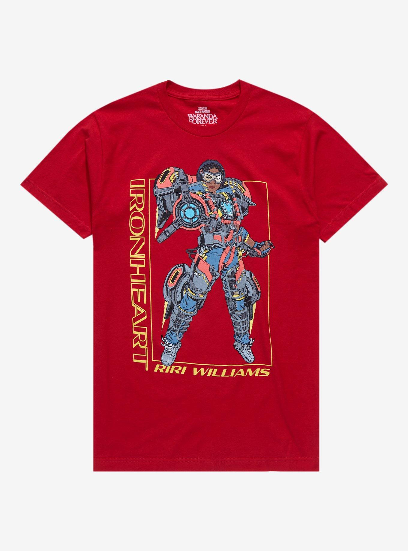 Marvel Black Panther: Wakanda Forever Iron Heart T-Shirt - BoxLunch Exclusive, RED, hi-res