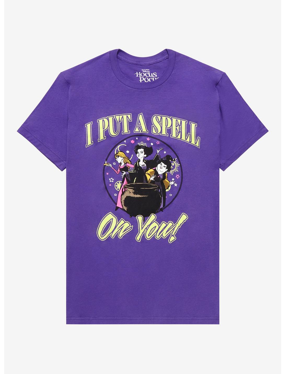 Disney Hocus Pocus Sanderson Sisters I Put A Spell on You T-Shirt - BoxLunch Exclusive, PURPLE, hi-res