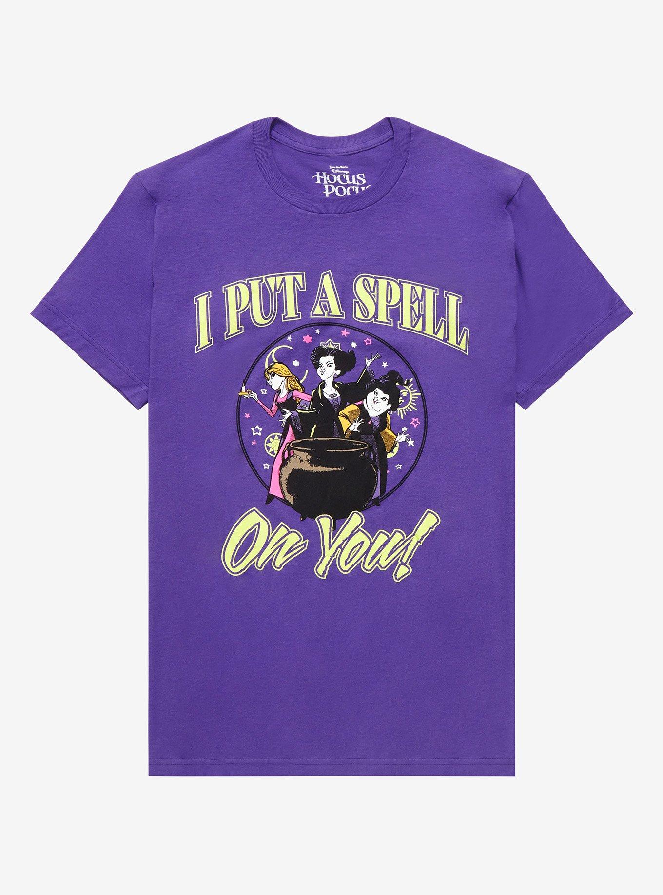 Disney Hocus Pocus Sanderson Sisters I Put A Spell on You T-Shirt - BoxLunch Exclusive, PURPLE, hi-res