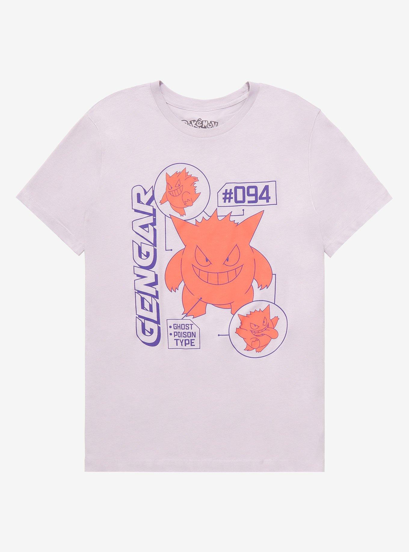 Pok&eacute;mon Gengar Pok&eacute;dex Entry T-Shirt - BoxLunch Exclusive, LILAC, hi-res