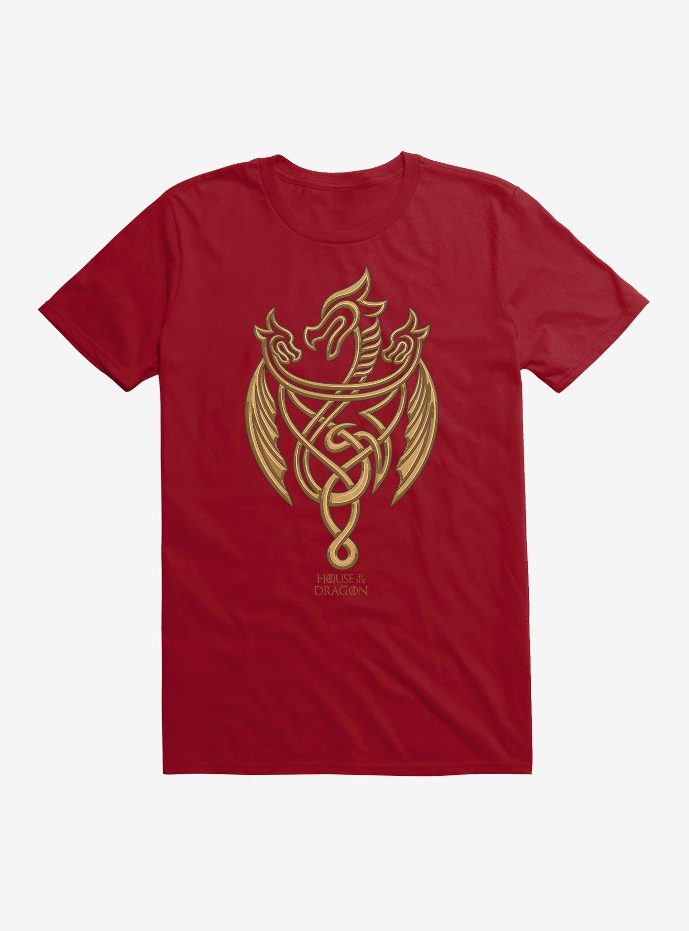 House of the Dragon Gold Three-Headed Dragon T-Shirt, , hi-res