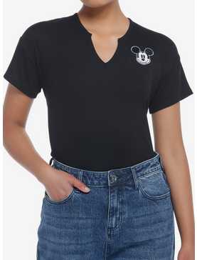 Her Universe Disney Mickey Mouse Ribbed V-Neck Top, , hi-res