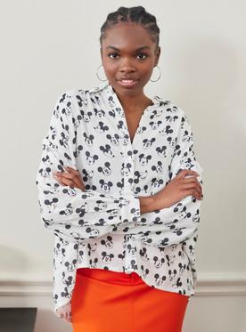 Her Universe Disney Mickey Mouse Long-Sleeve Button-Up