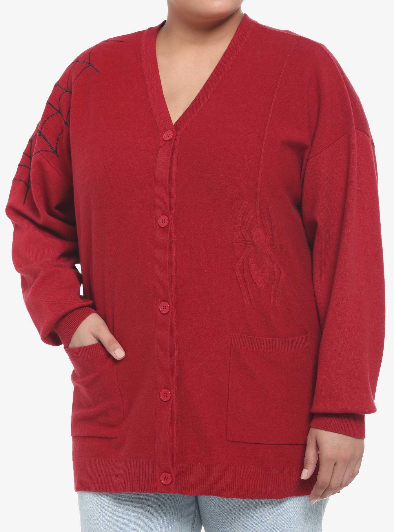 Her Universe Marvel Spider-Man Web Cardigan Plus Size, , hi-res