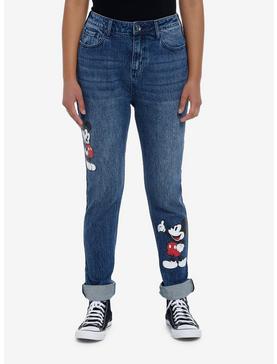 Her Universe Disney Mickey Mouse Dark Wash Mom Jeans, , hi-res