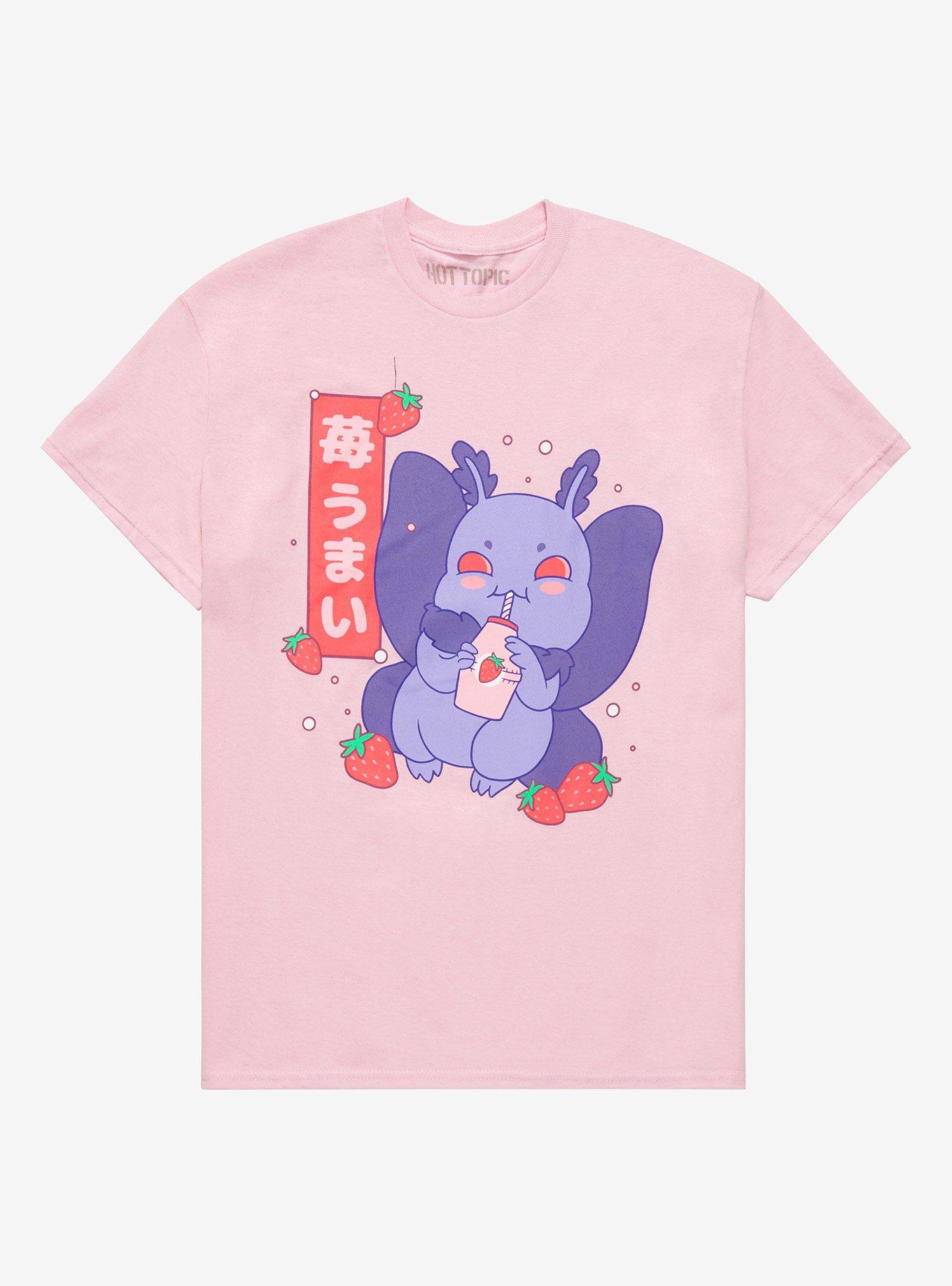 Mothman Strawberry Milk T-Shirt, PURPLE, hi-res