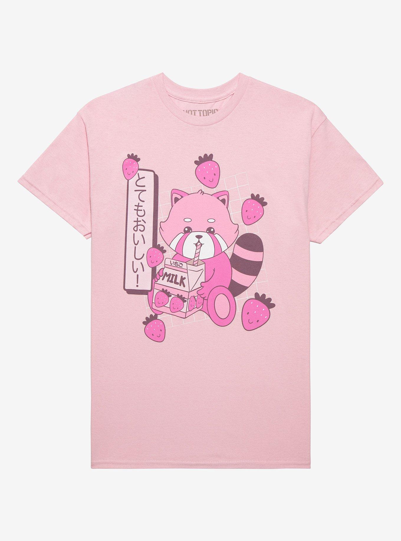 Strawberry Red Panda T-Shirt, MULTI, hi-res