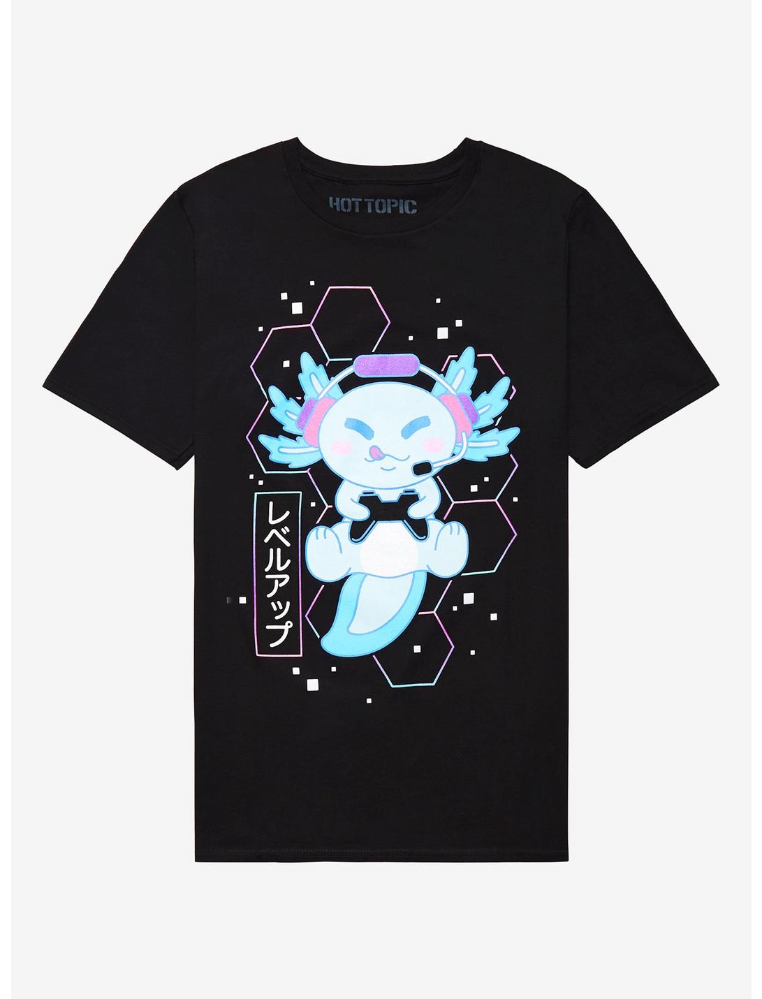 Axolotl Level Up T-Shirt, BLUE, hi-res