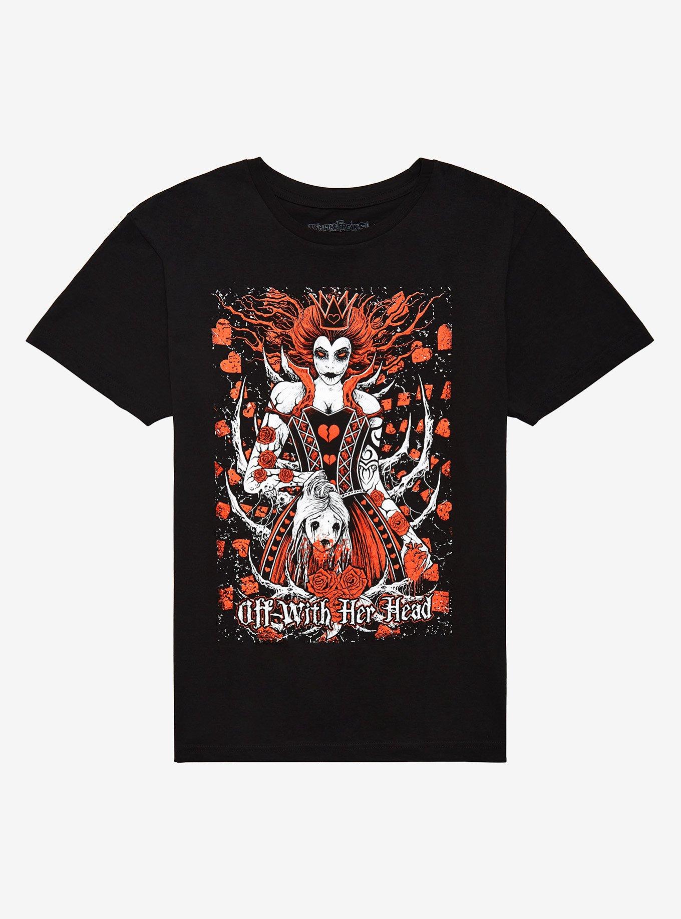 Vampire Freaks Queen Of Hearts Off With Her Head T-Shirt, MULTI, hi-res