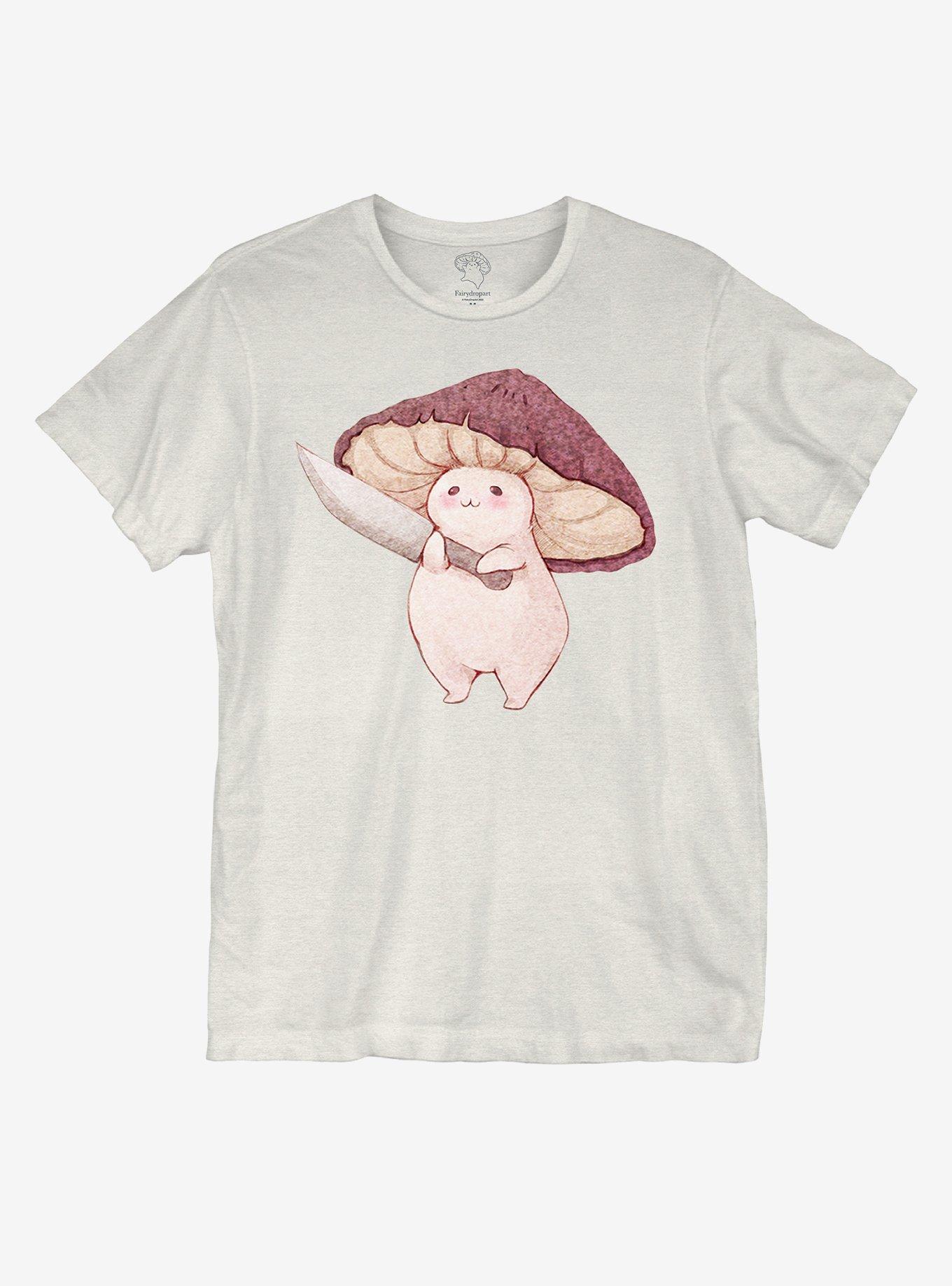 Mushroom With Knife T-Shirt By Fairydrop, MULTI, hi-res