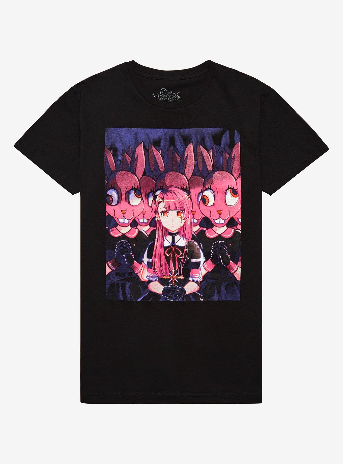 Demon Bunny Heads T-Shirt By 1001 Stars, PINK, hi-res