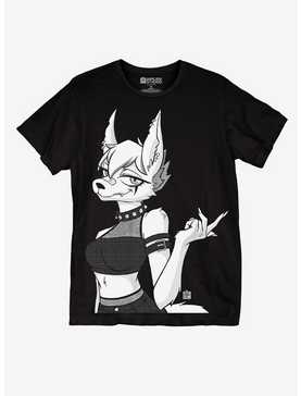 Punk Girl Jackal T-Shirt By Square Apple Studios, , hi-res