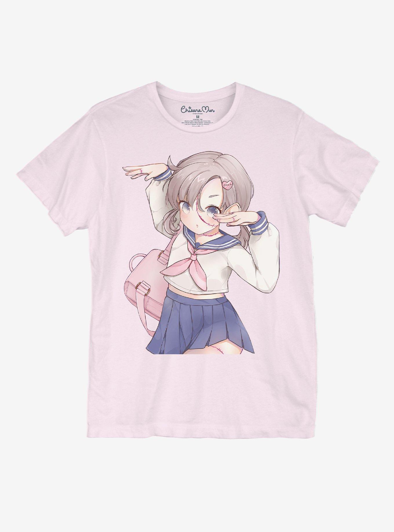 Zombie School Girl T-Shirt By Chisana Mun, MULTI, hi-res
