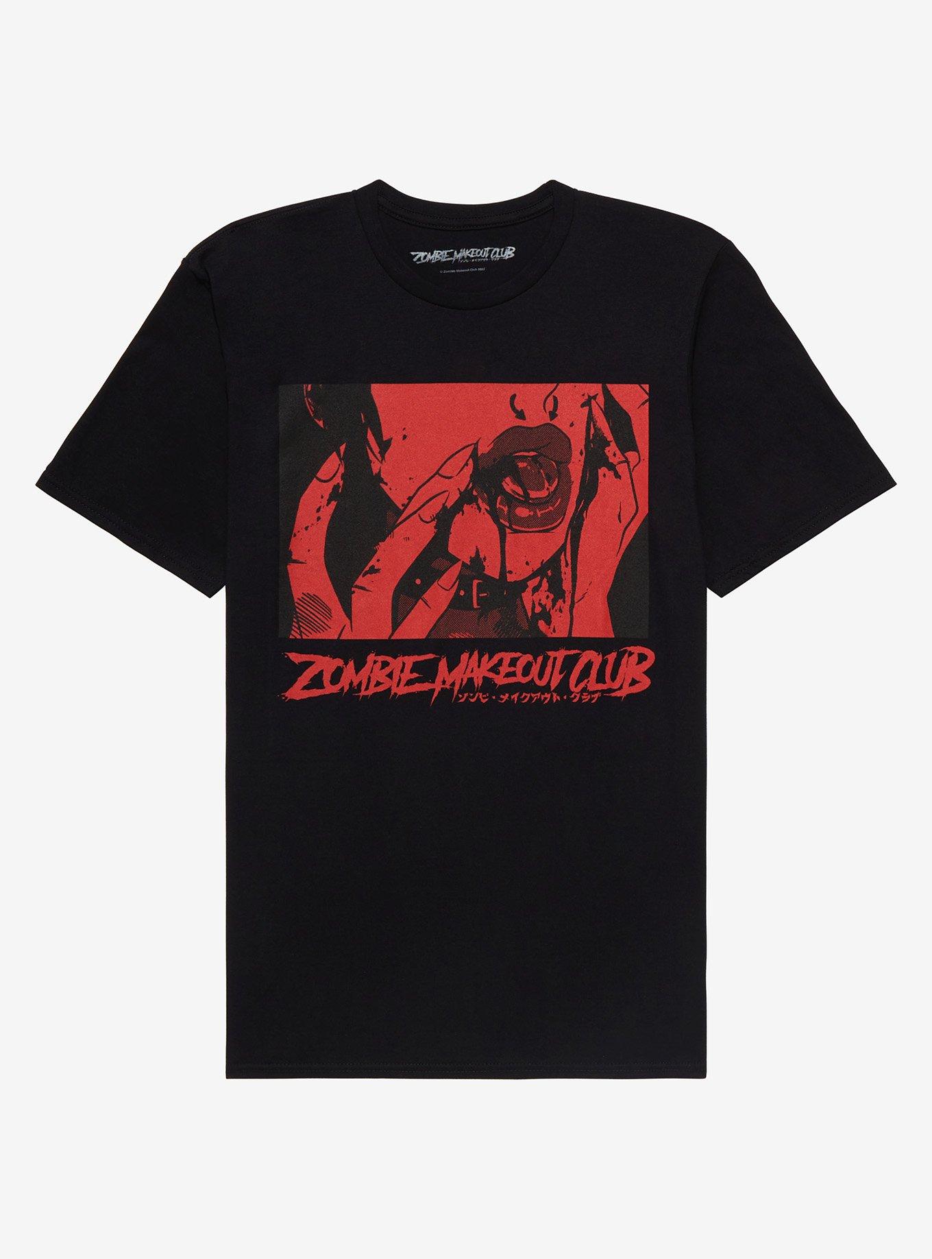 Zombie Makeout Club Bloody Mouth T-Shirt, RED, hi-res