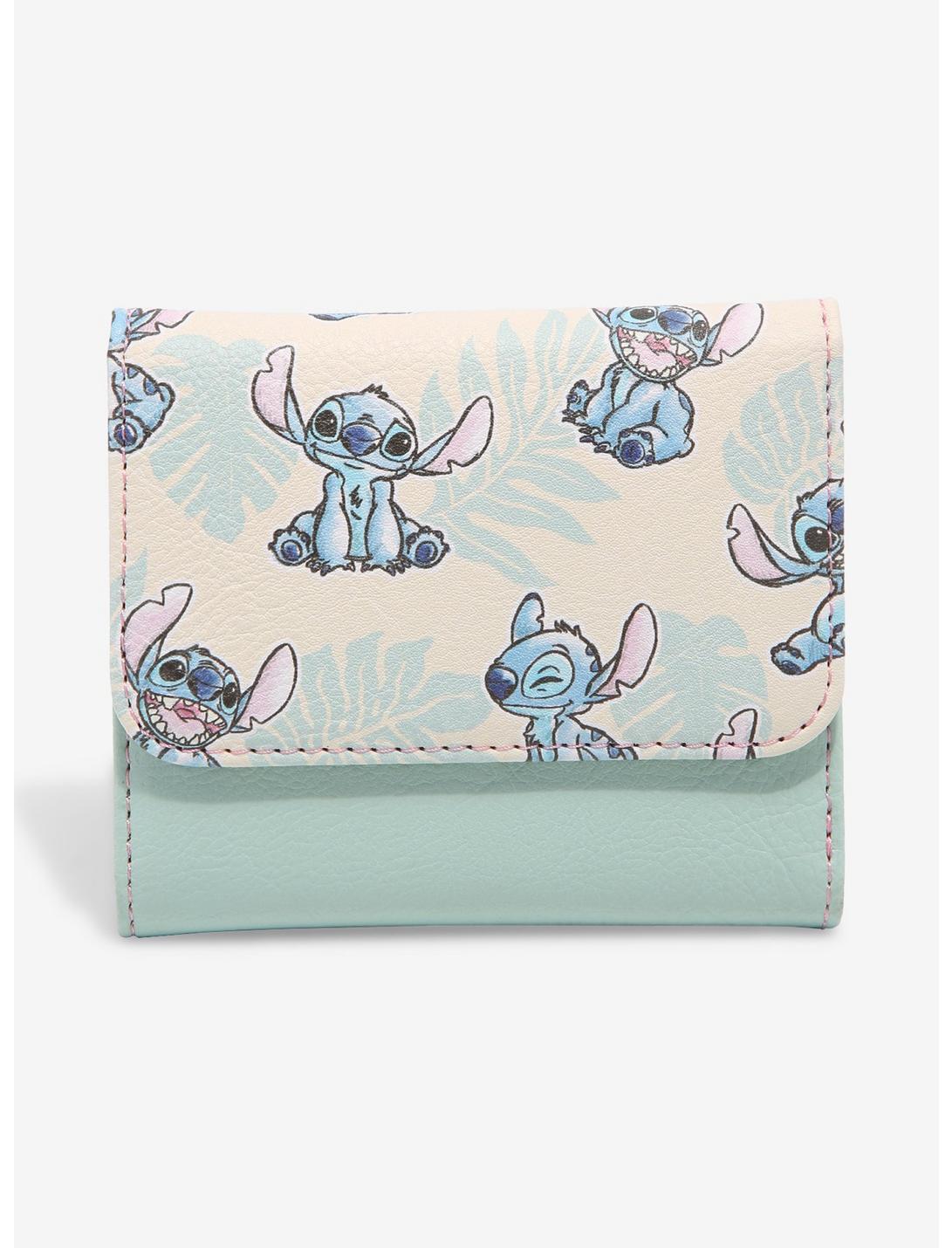Loungefly Disney Lilo & Stitch Tropical Leaves Mini Wallet, , hi-res