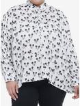 Her Universe Disney Mickey Mouse Long-Sleeve Button-Up Plus Size, OFF WHITE, hi-res