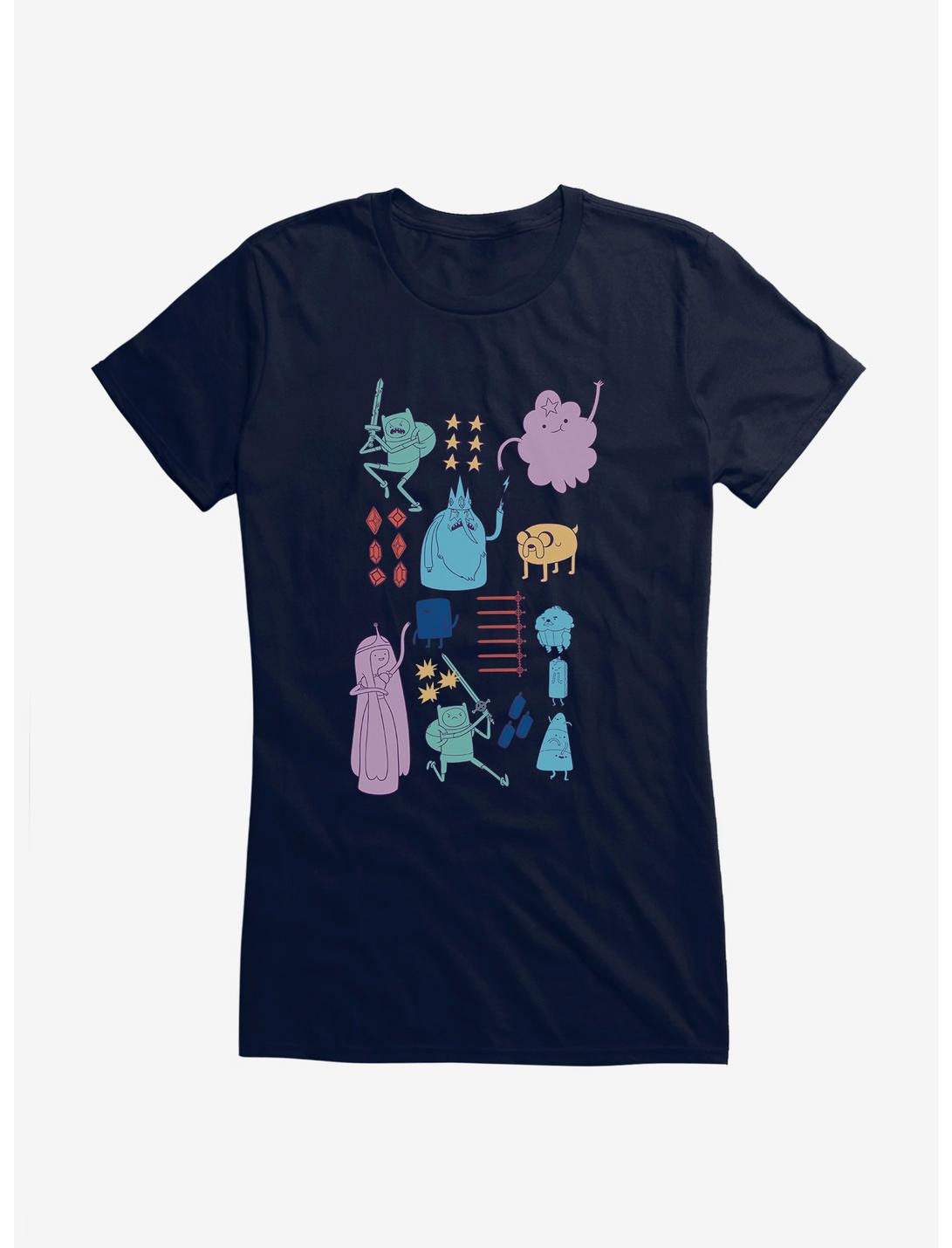 Adventure Time Characters Action Girls T-Shirt , , hi-res