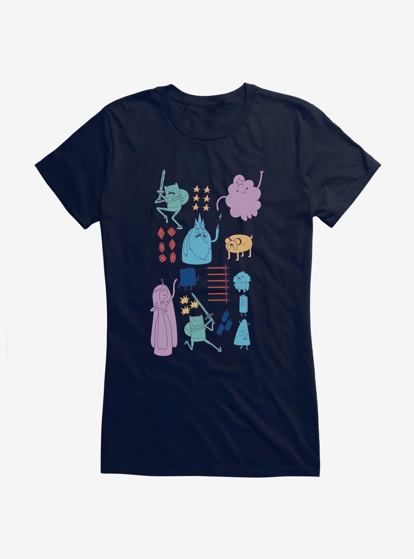 Adventure Time Characters Action Girls T-Shirt , , hi-res