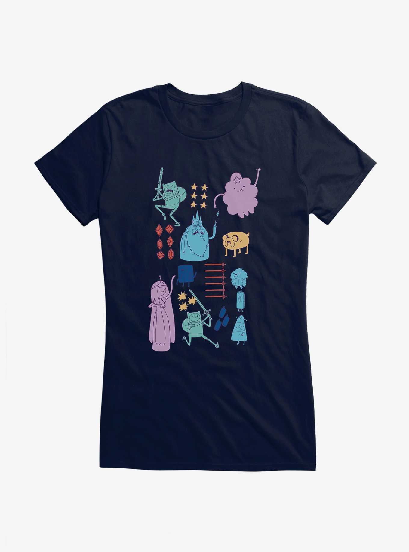 Adventure Time Characters Action Girls T-Shirt , , hi-res